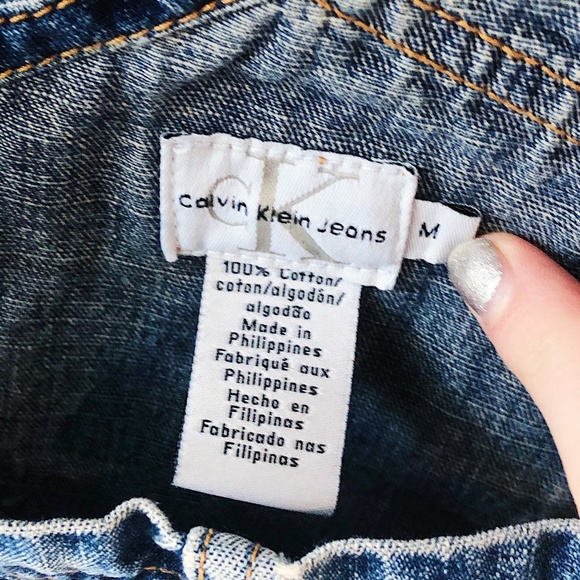 CALVIN KLEIN VINTAGE LIGHT WASH OVERALLS - Picture 4 of 5